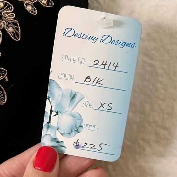 NWT Dancing Queen Beaded Formal Full Length Gown - Picture 6 of 13